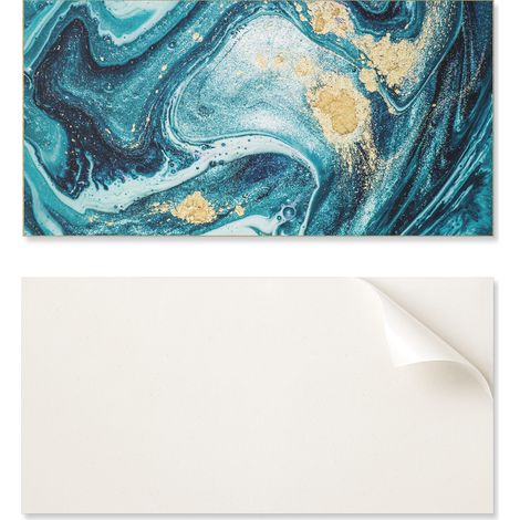 Panel decorativo autoadhesivo de vinilo de 100x50 cm con estampado abstracto de resina.
