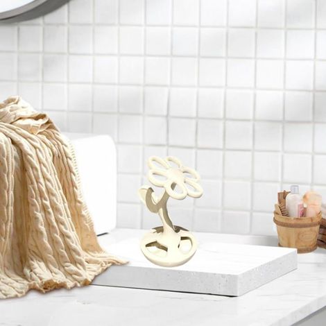 Support de rangement - KZQ - Organiseur de salle de bain - Céramique - Blanc - Multifonctionnel (1/5)