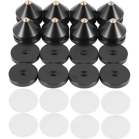 set di piedini per supporto per altoparlanti in lega di alluminio (non in legno naturale) con punte coniche e chiodi da pavimento M23X20 (1/5)