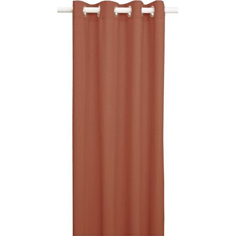 Rideau à illets 135x250 cm en coton terracotta - SIMPLY