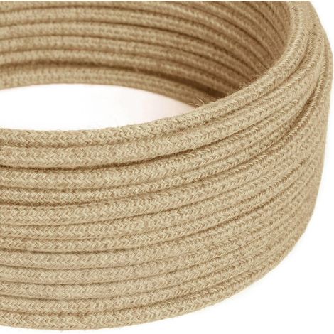 Creative-Cables Le câble d'alimentation original DALI en tissu 5x0,75 mm² (50 m, Jute RN06) (1/3)