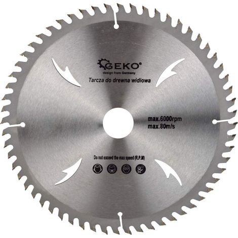Disco de sierra circular geko g78061 230 mm 60 dientes