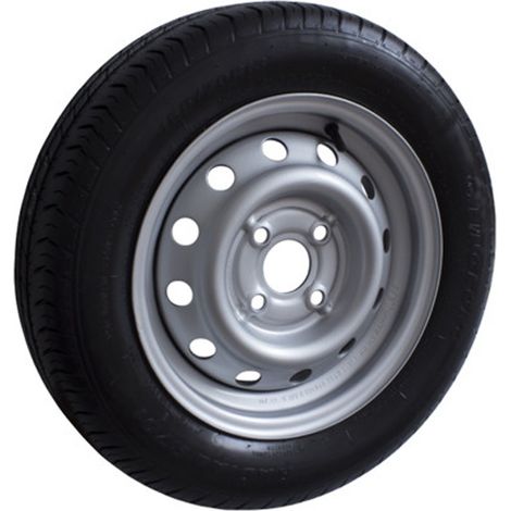 Monmobilierdesign – Roue de secours remorque 155/70 R13 – Pneus haute résistance Lilong – Jante 4 trous 4x100mm – Poids 12kg – Pour remorques bagagères (1/3)