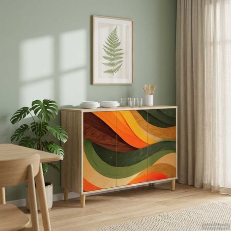 Aparador BONN Sonoma 102 x 33 x 75 cm Madera de ingeniería (1/4)