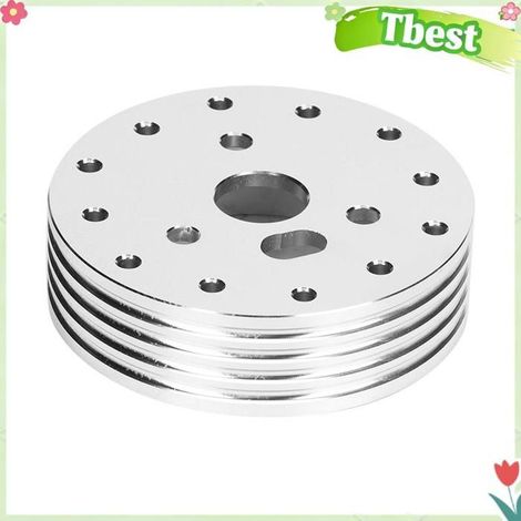 Tbest Coussinet de volant Entretoise de moyeu de volant en aluminium 1 pouce pour 5 roues à 6 trous vers moto volant Argent (1/5)