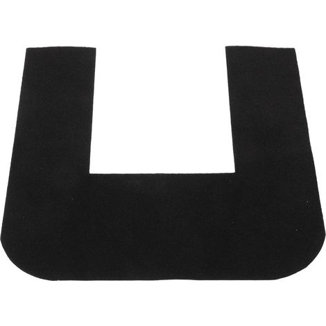 Tapis de Toilette Protection de Sol en Polyester Antidérapant en U, Absorbant et Lavable la Main pour Toilettes et Urinoirs en Salle de Bain (1/5)
