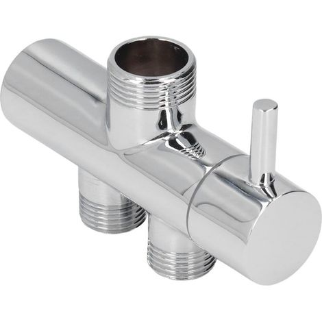 Inverseur de bras de douche G3/4 à G1/2, connecteur en t étanche, Valve de dérivation de douche en laiton pour salle de bains (1/4)