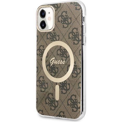Funda rígida Guess GUHMN61H4STW para iPhone 11 de 6,1 pulgadas, color marrón/marrón, 4G y MagSafe. (1/5)
