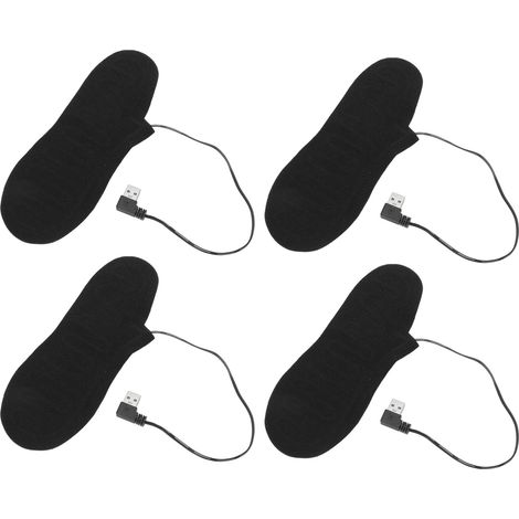 4 Semelles Chauffantes Électriques USB Rechargeables, Chauffe-Pieds Haute Température pour Activités Extérieures Hivernales