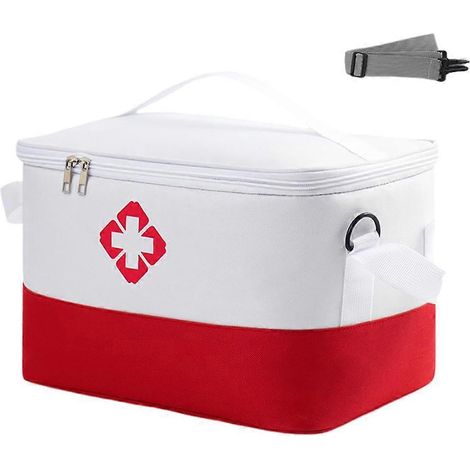 Sac de rangement pour fournitures, trousse de voyage vide, sac à médicaments pour la maison, le camping, les voyages et la voiture (1/5)