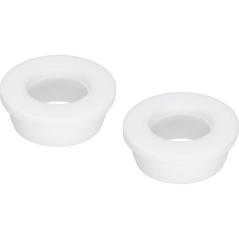 2Pcs Passe Fil Caoutchouc Œillet de Type T Diamètre d'Installation 30mm (40x20x9mm) Passe-Câble Bouchons d'Étanchéité Flexibles pour Trou de Câbles, Blanc (1/5)