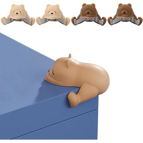 4-teiliges Set Tischkantenschoner, hübsche Eckenschützer, Möbelschutz, selbstklebende Kantenschützer (Aprikose und (1/5)