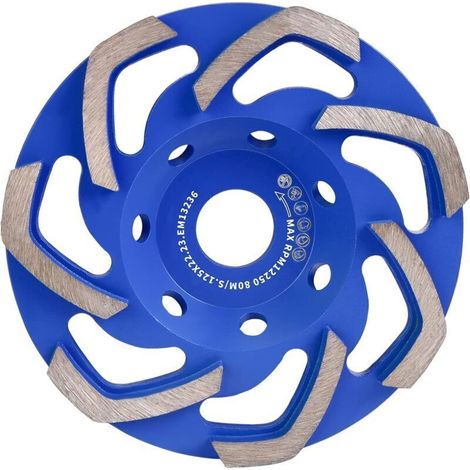 Disque diamant 125mm à meuler - Béton, granit, marbre, maçonnerie, briques - Pour meuleuse d'angle