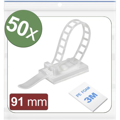 Quadrios 24CA440 Befestigungssockel selbstklebend, schraubbar 24CA440    Weiß 50 St.