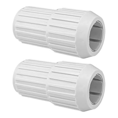 2x Teleskop-Poolstangenverbinder, Polypropylen-Stangenzubehör, weißer Nockenverschluss, 8,4 x 3,2 cm, für Reparaturen, Wartung und schnelle Installation -