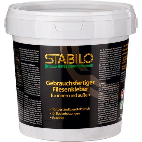 Stabilo Gebrauchsfertiger Fliesenkleber 1,5kg Fertigkleber, Dispersionskleber, Universalkleber