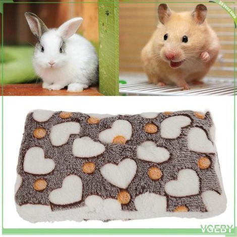 Coussin en molleton chaud pour hamster - FAFEICY - Modèle basique - Marron - Molleton corail & laine - Lavable (1/5)