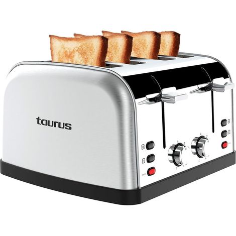 Grille-pain Inox 1900W 4 Fentes Courtes (1/2)