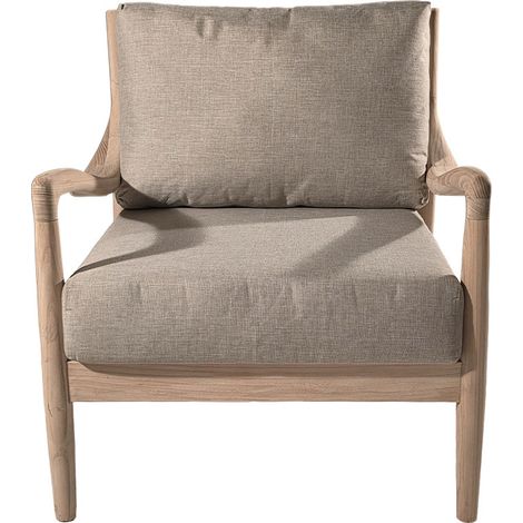 PHILADELPHIE - Fauteuil en mindi vernis naturel - Confortable et durable (1/4)