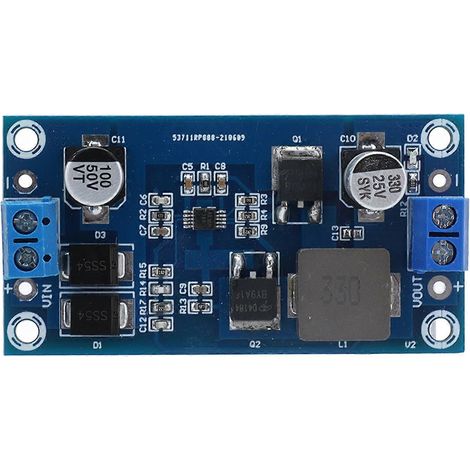 DC/DC-Abwärtswandlermodul, 16–36 V Eingang, 12 V Ausgang, Spannungsreglerplatine, 6 A, 75 W