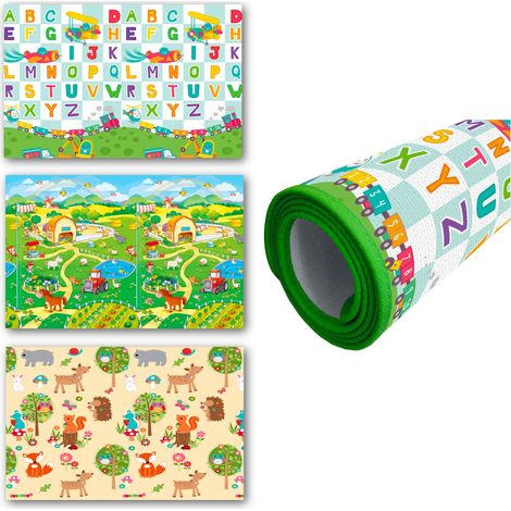 Tappeto Morbido per Bambini 150x120 cm Arrotolabile Multicolore (1/4)