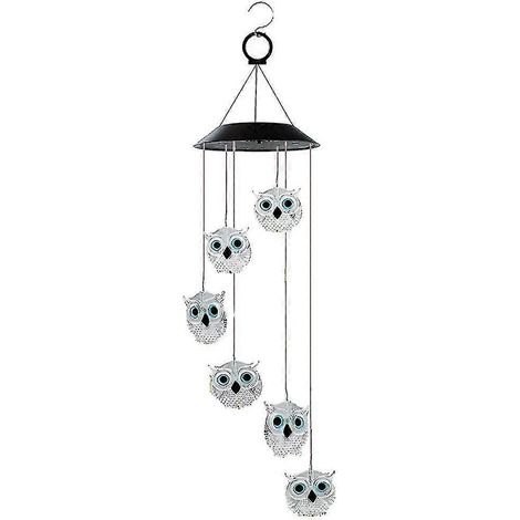 Carillons éoliens solaires, carillons éoliens à LED solaires à changement de couleur, étanches, pour jardin (1/5)