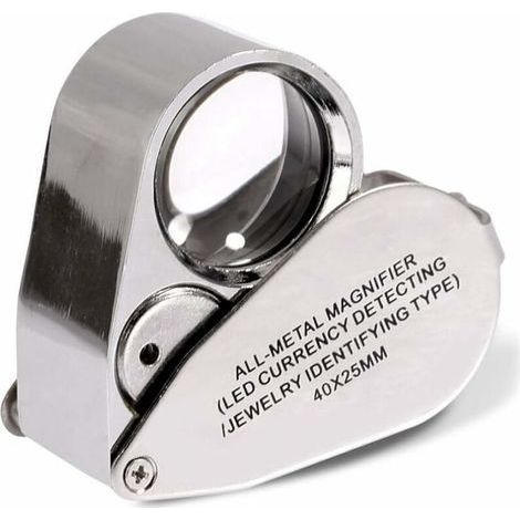 40-fache Juwelierlupe, faltbare Juwelierlupe mit LED-Beleuchtung (LED-Geldscheinerkennung/Juweliere identifizieren den Lupentyp) (1/5)