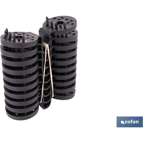 Pack de 10 pinces noires pour toile d'ombrage