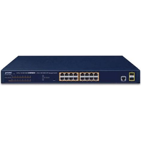 PLANET Technology PLANET 16-Port 10/100/1000T 802.3at PoE + 2-Port 100/1000X (GS-4210-16P2S) (1/3)
