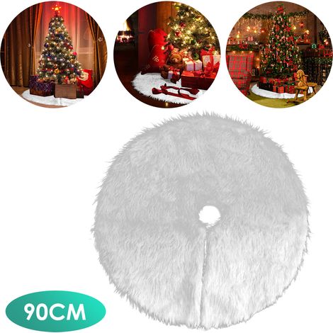 Jiubiaz Weihnachtsbaumdecke Christbaumteppich Decke Schmuck Christbaumdecke 90cm (1/5)