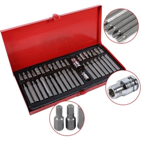 Kit Inserti Esagonali + XZN + Torx 40 pezzi cromo vanadio