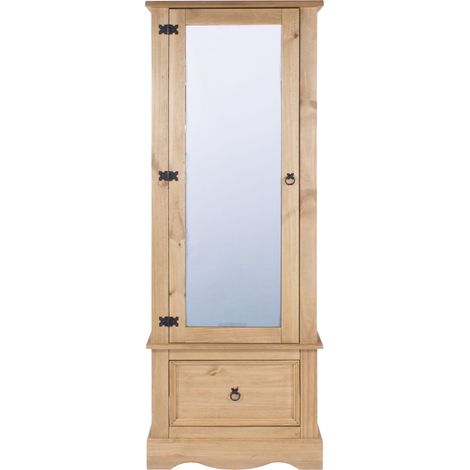 Corona Armoire with Mirrored Door (1/5)