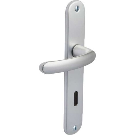Vachette – Ensemble de porte budget – Béquille monobloc en alu – Plaques 185 x 37 mm – Douille de guidage pour pose rapide – Pour porte 40 mm (1/3)