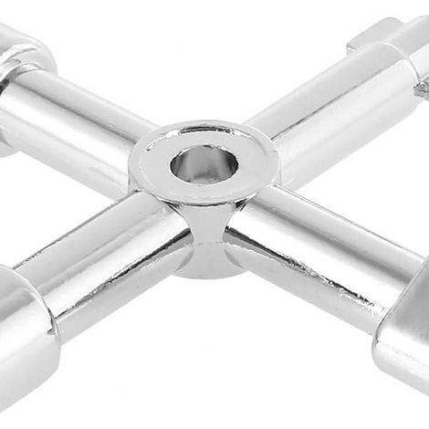 Clé à clé-électrique réservoir de gaz d'eau armoire à pharmacie déverrouiller clé croix triangle clé multifonctionnelle pratique clé (argent,1pc) (1/5)