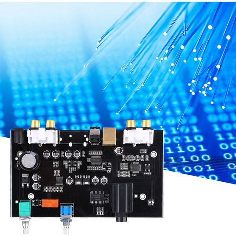 Carte DAC PCM5100 DC12V, amplificateur USB à fibre optique, carte décodeur de contrôle du volume audio (1/5)