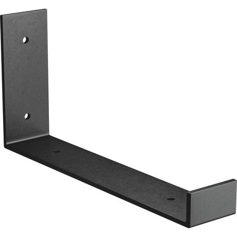 AMIG soporte estantes 3004 102x210mm negro , Soporte para estantes de madera Mod 3004 Amig Soporte para estante fabricado con acero de alta calidad lacado con pintura negra par (1/4)