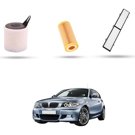Kit Tagliando 3 filtri compatibile con Bmw Serie 1 (E81,E82,E87,E88) 120i 115kw dal 2007 al 2012 (1/5)