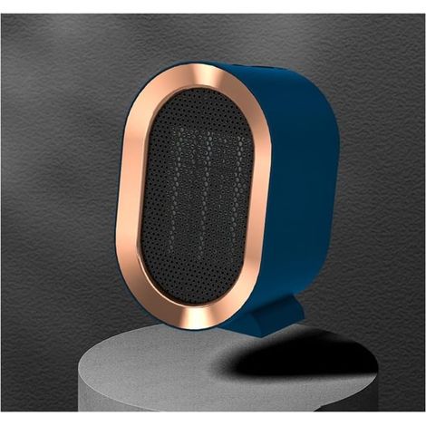 QAZQA Chauffage D'appoint Economique, Radiateur Electrique Soufflant Mobile, Mini Radiateur Soufflant Portatif, Chauffage Soufflant (bleu)