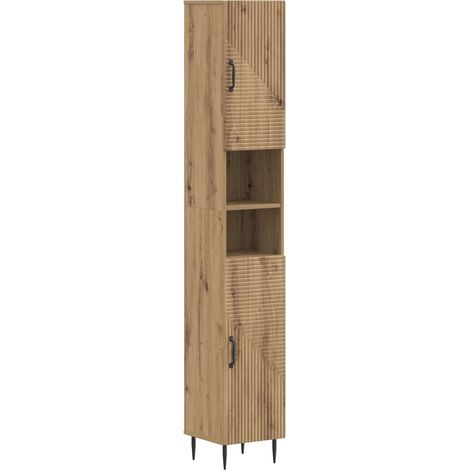 Badezimmerschrank mit offenem Regal HAARLEM Artisan-Eiche vidaXL (1/5)