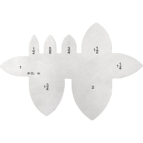 Instrument de mesure de ceinture de marquage transparent de haute précision en acier inoxydable avec trou rond - Outil de mesure de haute précision (1/5)
