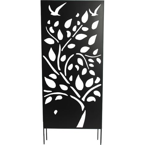 Treillage décoratif arbre 60x10x140cm – Design artistique pour séparation de zones – Élément de jardin élégant et fonctionnel – La Grande Prairie