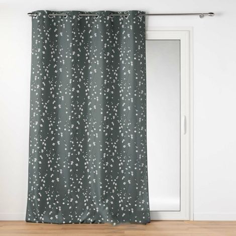 Rideau à œillets 140x260 Sakura anthracite (1/4)