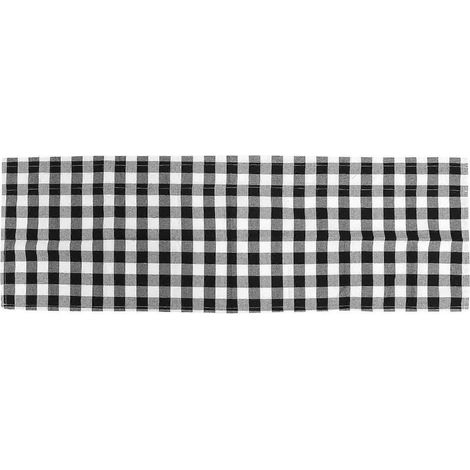 Cantonnières à carreaux Buffalo pour cuisine, cantonnières style ferme noir et blanc pour décoration de fenêtres intérieures (1/5)
