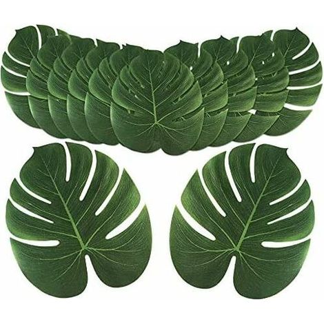 Palmier Artificielles, 12 Feuilles Feuille 6 Inch De Palmier Pour Décoration De Fête Hawaïenne Decoration Jungle (1/5)