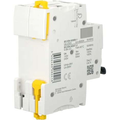 Interruptor automático ACTI9 1P-N 1A C con protección IP20 y 6 kA de capacidad. (1/4)