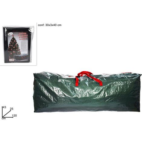 Lupex Shop - Custodia a sacco in plastica porta decorazioni di natale, albero di natale e varie oggettistiche, dimensioni: 120x25x43cm cod. 4338