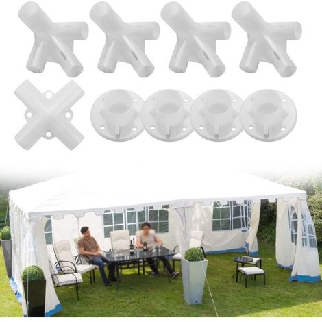 Connecteurs de Tente 5 Pièces + 4 Pièces Pièces de Rechange pour Abri Extérieur, Camping et Maison (1/4)