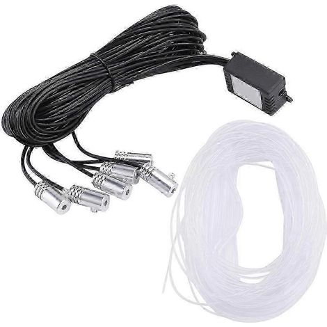 6-in-1 RGB-LED-Ambientebeleuchtung für Autos, Innenraumbeleuchtung mit Lichtleitern, per App steuerbar, Edition 0704, Edition 0724