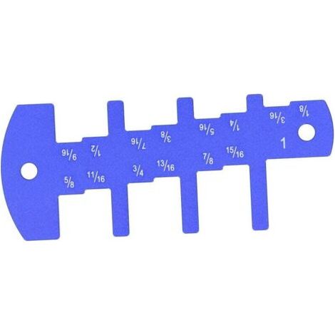 BUNTHAUS PA Jauge de Profondeur pour Défonceuse Modèle Impérial Outil de Mesure pour Bois 1/8 à 1 Pouce Bleu (1/4)