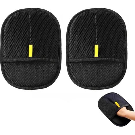 2 Pairs of Double Sided Cat and Dog Grooming Gloves - Reusable Hair Removal Glove for Detangling, Washing and Cleaning Hair on Sofa, Furniture and Carpet (1/5)